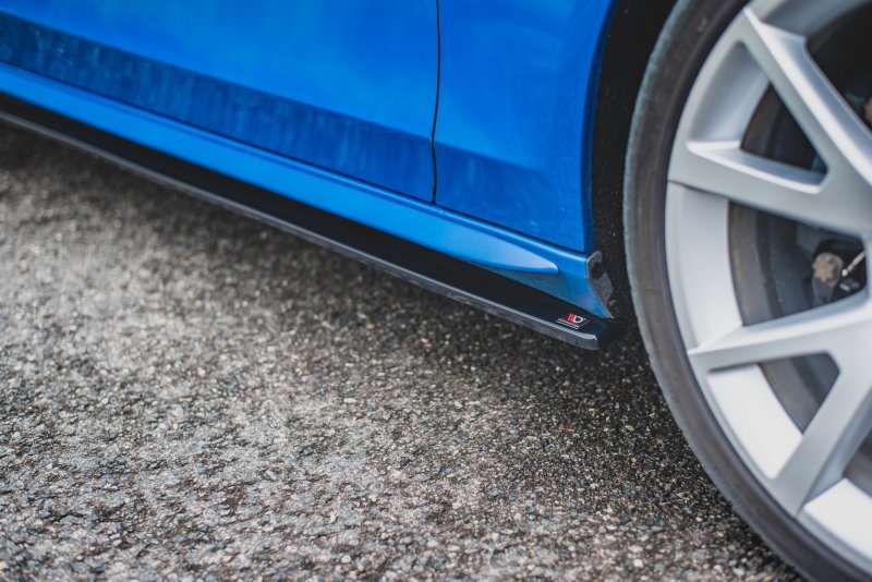 Maxton Seitenschweller Ansatz für Audi S4 / A4 / A4 S-Line B8 / B8 FL schwarz Hochglanz AU-A4-B8-SD1-G