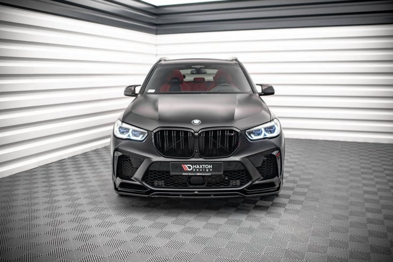 Maxton Front Ansatz V.3 für BMW  X5M F95 schwarz Hochglanz BM-X5M-05-FD3G+FD3R-G