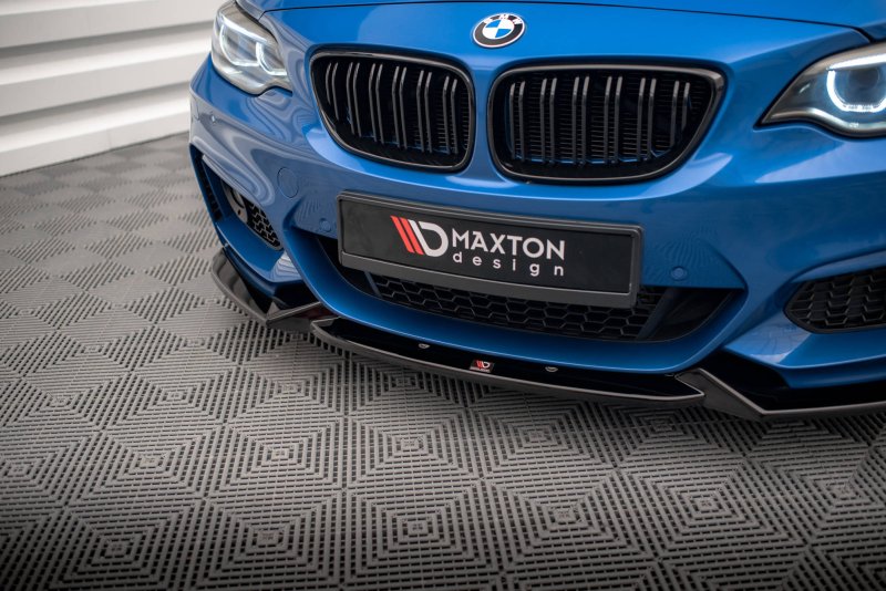 Maxton Front Ansatz V.2 für BMW 2 M-Paket F22 schwarz Hochglanz BM-2-22-MPACK-FD2-G