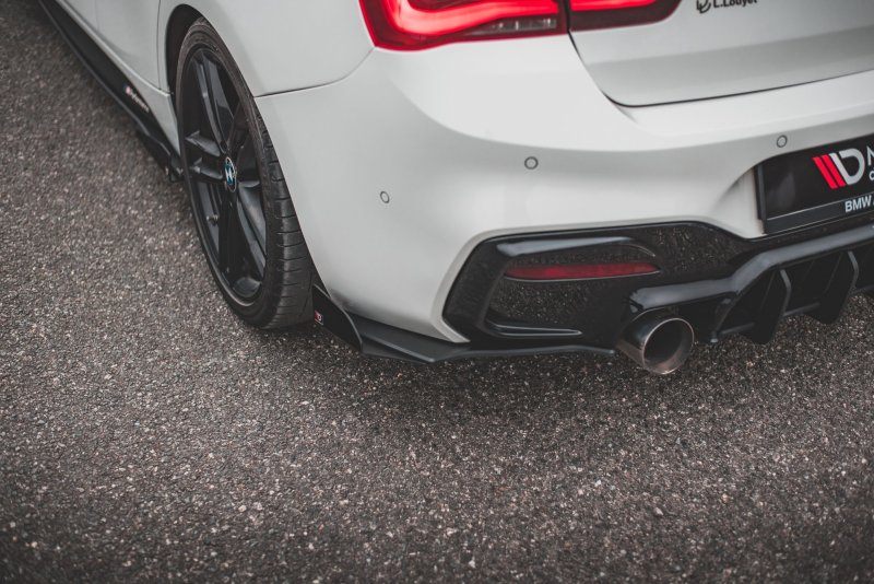 Maxton Racing Heck Ansatz Flaps Diffusor V.3 +Flaps für BMW 1er M140i  schwarz Hochglanz BM1F20FMCNC-RSD3BRB+RSF1-G