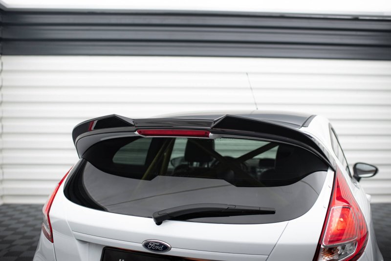 Maxton Spoiler CAP Abrisskante 3D Ford Fiesta ST Mk7 Facelift schwarz Hochglanz FO-FI-7F-ST-CAP3D1-G