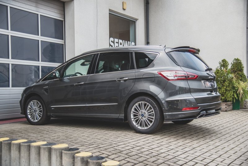 Maxton Spoiler CAP für Ford S-Max Mk2 Facelift schwarz Hochglanz FO-SMAX-2F-CAP1-G