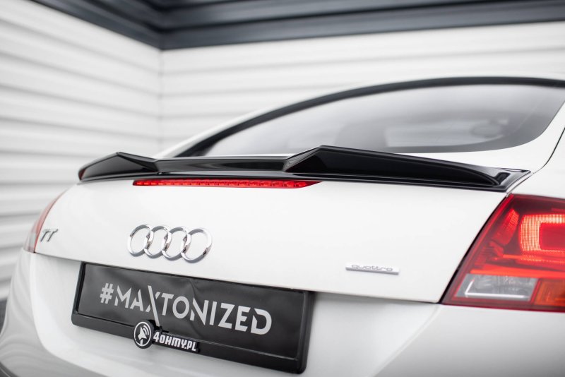 Maxton Spoiler CAP Abrisskante 3D Audi TT 8J schwarz Hochglanz AU-TT-2-CAP3D1-G
