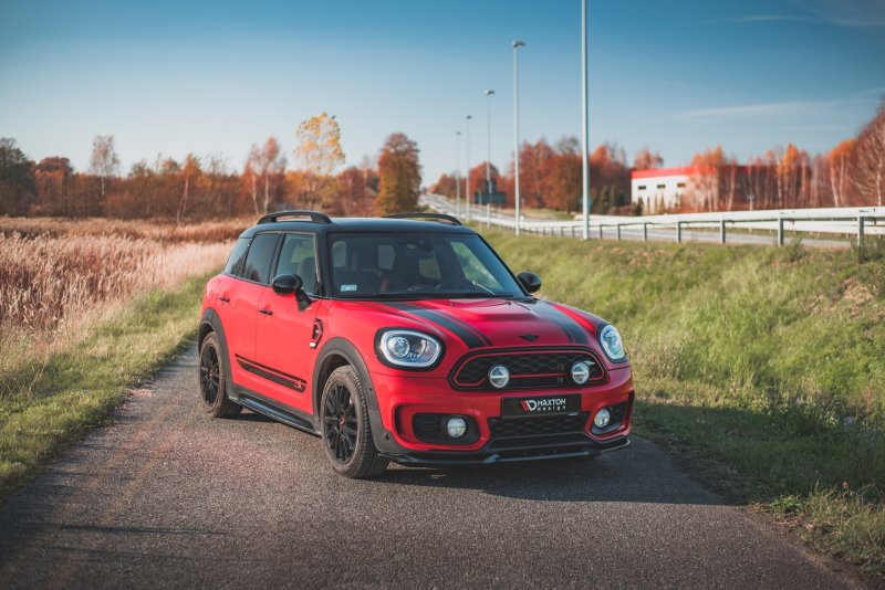 Maxton Front Ansatz V.1 für Mini Countryman Mk2 F60 JCW schwarz Hochglanz MC-CO-2-JCW-FD1-G