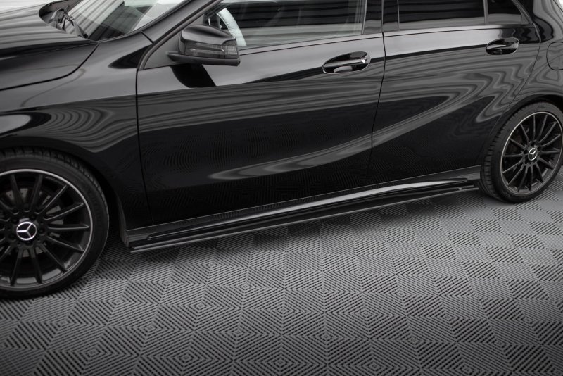 Maxton Street Pro Seitenschweller Ansatz Mercedes-Benz A AMG-Line W176 Facelift MEA176FAMGLINECNC-SD1BRB