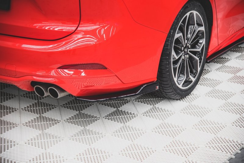 Maxton Heck Ansatz Flaps Diffusor V.2 für Ford Focus ST-Line Kombi Mk4 schwarz Hochglanz FO-FO-4-STLINE-ES-RSD2-G