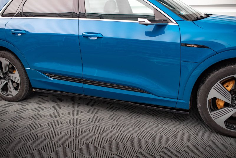 Maxton Seitenschweller Ansatz für Audi e-tron schwarz Hochglanz AU-ETRON-1-SD1-G