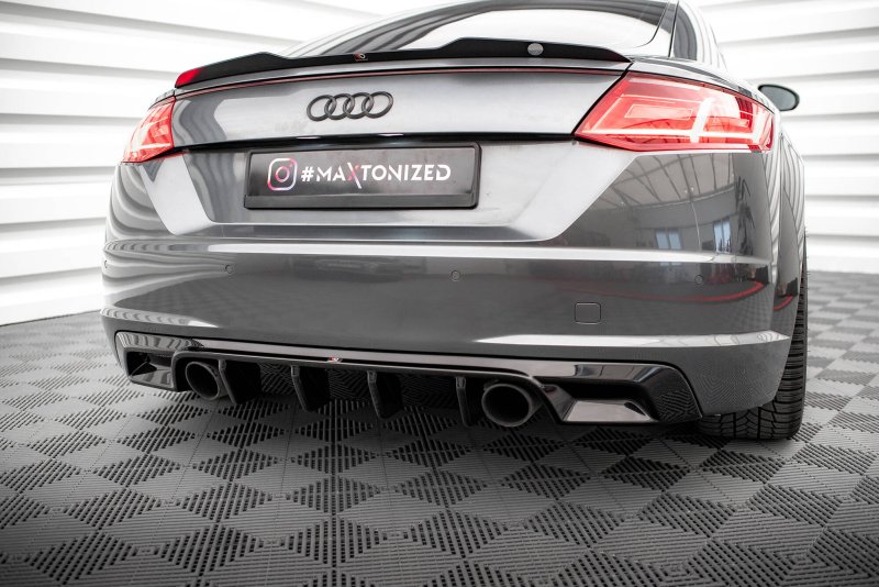 Maxton Diffusor Heck Ansatz Audi TT S-Line 8S schwarz Hochglanz AU-TT-3-SLINE-RS1-G
