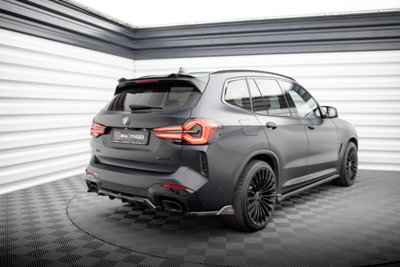 Maxton Heck Ansatz Flaps Diffusor für BMW X3 M-Paket G01 Facelift schwarz Hochglanz BM-X3-01F-MPACK-RSD1-G