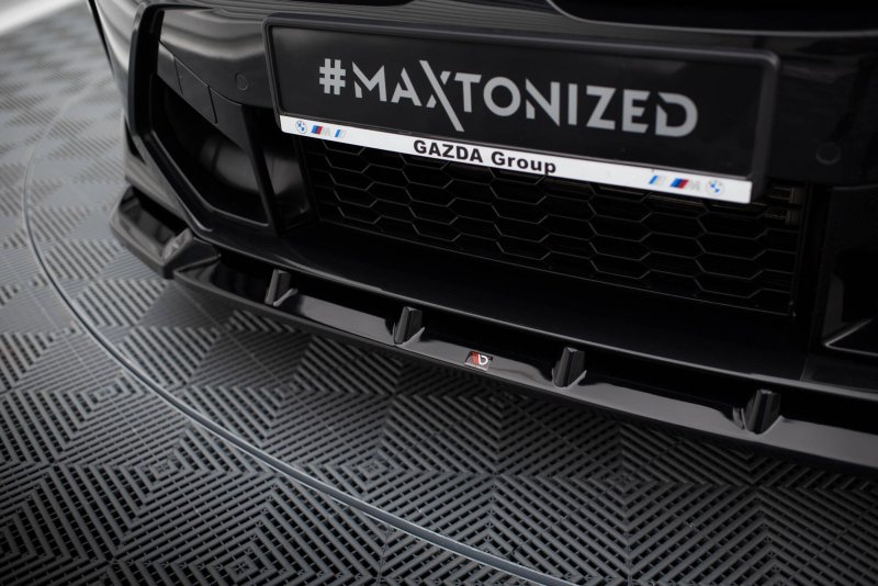 Maxton Front Ansatz V.1 BMW X3 M F97 Facelift schwarz Hochglanz BM-X3M-F97F-FD1-G