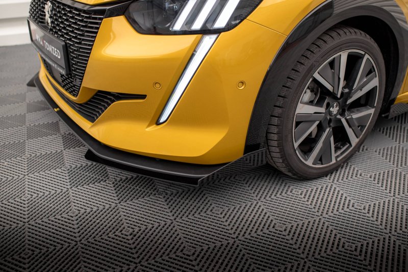 Maxton Front Flaps Peugeot 208 GT Mk2 schwarz Hochglanz PE2082GTCNC-FSF1-G