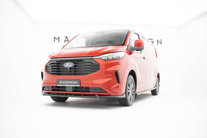 Maxton Front Ansatz V.1 Ford Transit Custom / Tourneo Custom Mk2 schwarz Hochglanz FO-TRC-2-FD1-G