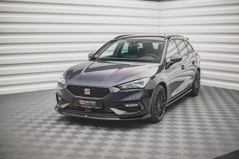 Maxton Front Ansatz V.3 für Seat Leon FR Mk4 schwarz Hochglanz SE-LE-4-FR-FD3-G