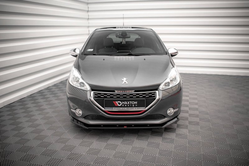 Maxton Front Ansatz V.1 für Peugeot 208 GTi Mk1 schwarz Hochglanz PE-208-1-GTI-FD1-G