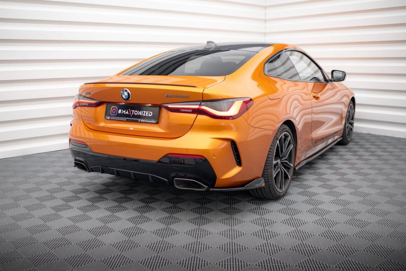 Maxton Heck Ansatz Flaps Diffusor V.2 BMW 4er M440i G22 / G23 / G22 Facelift / G23 Facelift schwarz Hochglanz BM-4-G22-MPACK-RSD4-G