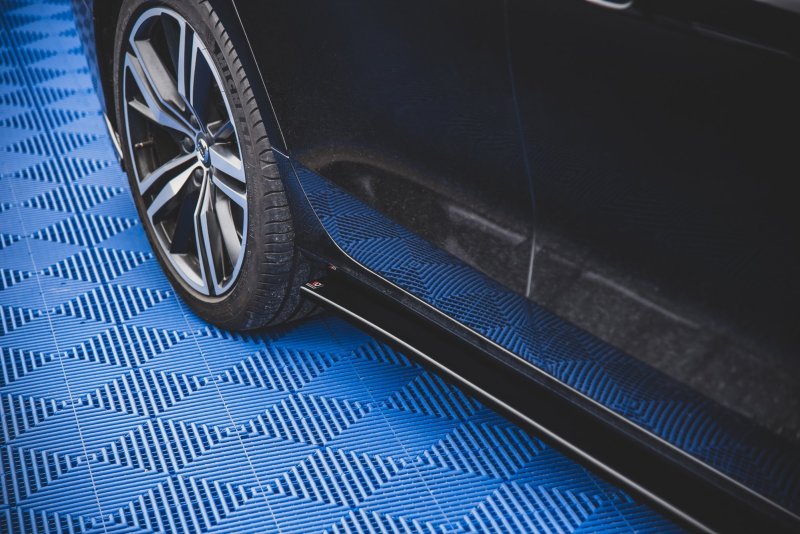 Maxton Seitenschweller Ansatz für V.2 für Volvo S60/V60 R-Design Mk3 schwarz Hochglanz VO-S60-3-RDESIGN-SD2-G
