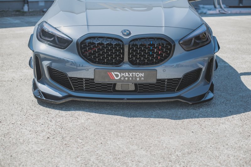 Maxton Front Ansatz V.5 für BMW 1er F40 M-Paket / M135i  schwarz Hochglanz BM-1-40-M-FD1-G