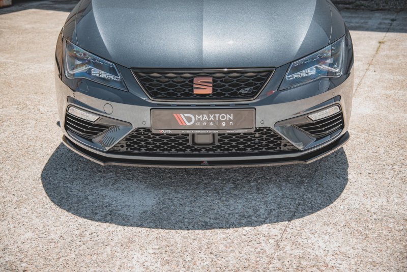Maxton Front Ansatz V.4 für Seat Leon Cupra / FR Mk3 FL schwarz Hochglanz SE-LE-3F-CU-FD4-G