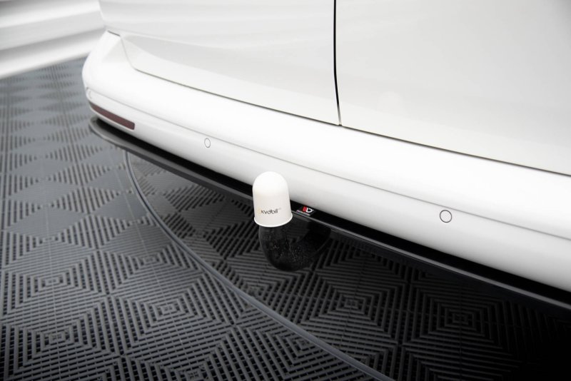 Maxton Mittlerer Cup Diffusor Heck Ansatz VW T6 Long Facelift schwarz Hochglanz VW-T6F-LONG-RD1-G