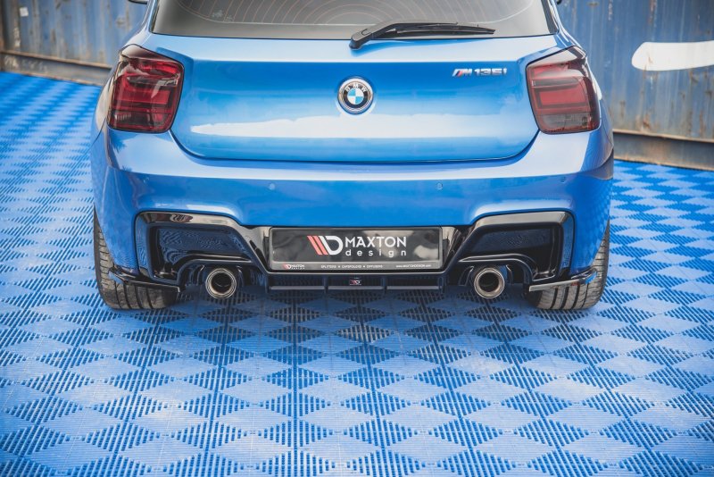 Maxton Heck Ansatz Flaps Diffusor V.2 für BMW M135i F20 schwarz Hochglanz BM-1-F20-M-RSD2-G
