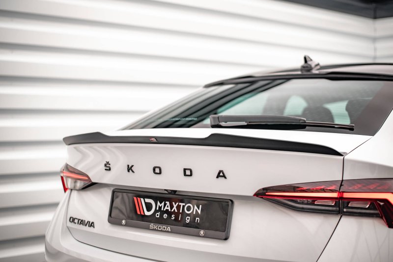 Maxton Spoiler CAP für Skoda Octavia Liftback Mk4 schwarz Hochglanz SK-OC-4-CAP1-G