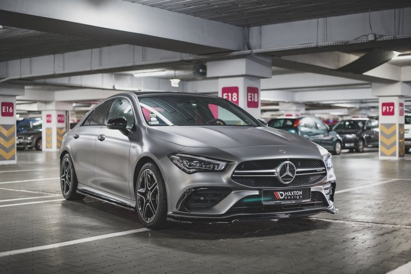 Maxton Front Ansatz V.1 für Mercedes-AMG CLA 35 Aero C118 schwarz Hochglanz ME-CLA-118-35AMG-FD1-G