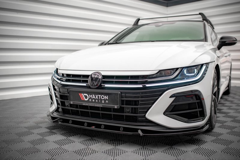 Maxton Front Ansatz V.2 für Volkswagen Arteon R schwarz Hochglanz VW-AR-1F-R-FD2-G