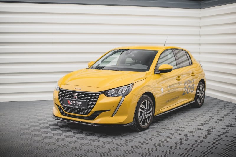 Maxton Front Ansatz V.2 für Peugeot 208 Mk2 schwarz Hochglanz PE-208-2-FD2-G
