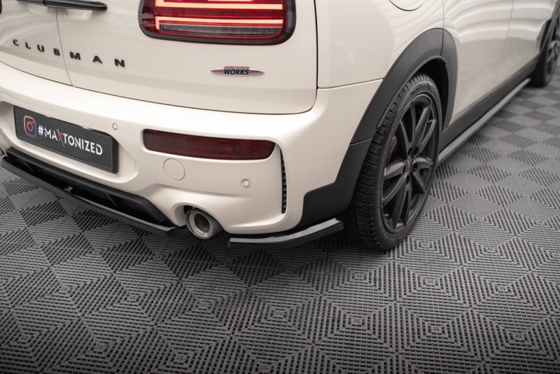 Maxton Heck Ansatz Flaps Diffusor für Mini Cooper Clubman John Cooper Works F54 Facelift schwarz Hochglanz MC-CM-2F-JCW-RSD1-G