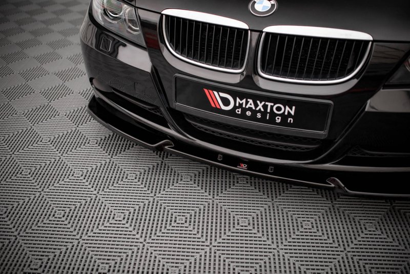 Maxton Front Ansatz V.1 für BMW 3er E90 schwarz Hochglanz BM-3-90-FD1-G
