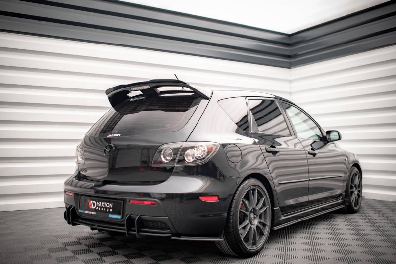 Maxton Street Pro Heck Ansatz Flaps Diffusor für Mazda 3 MPS Mk1 MA3MPS1CNC-RSD1BRB