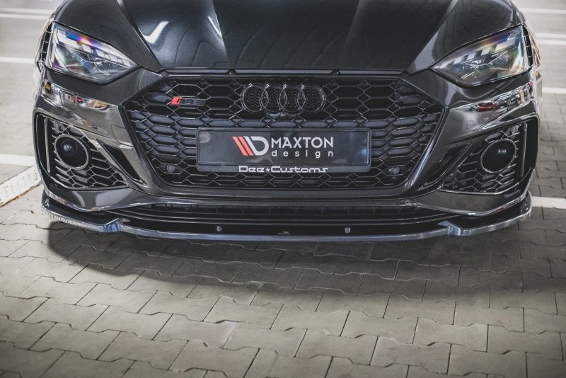 Maxton Front Ansatz V.2 für Audi RS5 F5 Facelift schwarz Hochglanz AU-RS5-2F-FD2-G