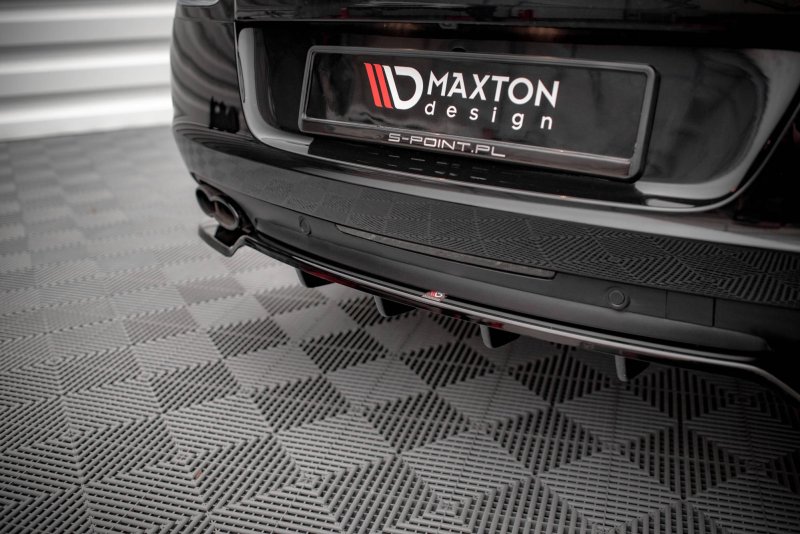 Maxton Mittlerer Diffusor Heck Ansatz DTM Look für Bentley Continental GT V8 S Mk2 schwarz Hochglanz BE-CO-GT-1F-RD1G+RD2-G