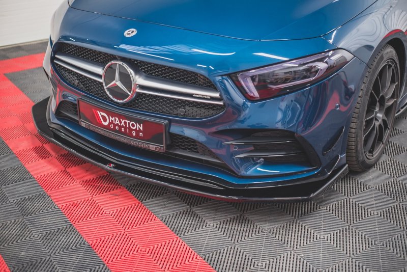 Maxton Front Ansatz V.3 für Mercedes A35 AMG / AMG-Line W177  schwarz Hochglanz ME-A-177-35-FD3-G