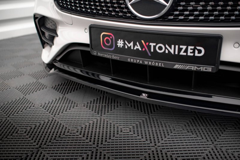 Maxton Front Ansatz V.1 Mercedes-Benz E-Klasse W213 Coupe Facelift (C238 Facelift) / Cabriolet (A238 Facelift) AMG-Line / 53 AMG schwarz Hochglanz ME-E-213F-AMGLINE-C-FD1-G