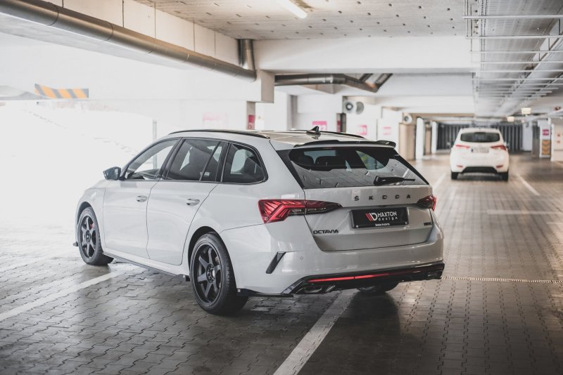 Maxton Heck Ansatz Flaps Diffusor V.3 für Skoda Octavia RS Mk4 schwarz Hochglanz SK-OC-4-RS-RSD2-G