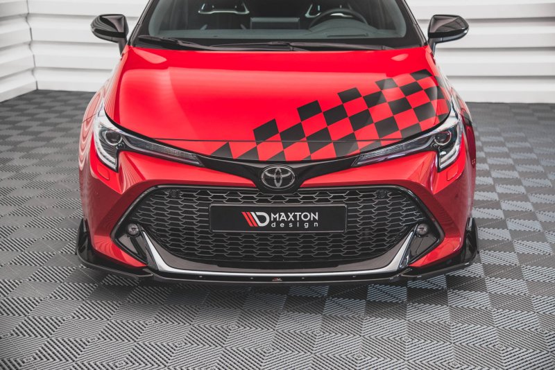 Maxton Front Ansatz V.1 +Flaps für Toyota Corolla GR Sport Hatchback XII TO-CO-12-HB-GR-FD1G+FS