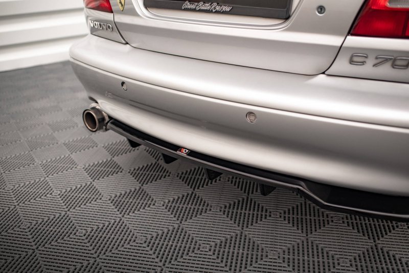 Maxton Mittlerer Diffusor Heck Ansatz DTM Look für Volvo C70 Mk1 schwarz Hochglanz VO-C70-1-RSD1G+RD1-G