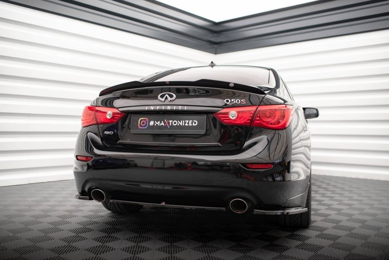 Maxton Spoiler CAP für Infiniti Q50 S Mk1 schwarz Hochglanz IN-Q50S-1-CAP1-G