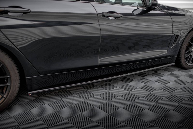 Maxton Seitenschweller Ansatz für BMW 4er Gran Coupe F36 schwarz Hochglanz BM-4-F36-GC-SD1-G