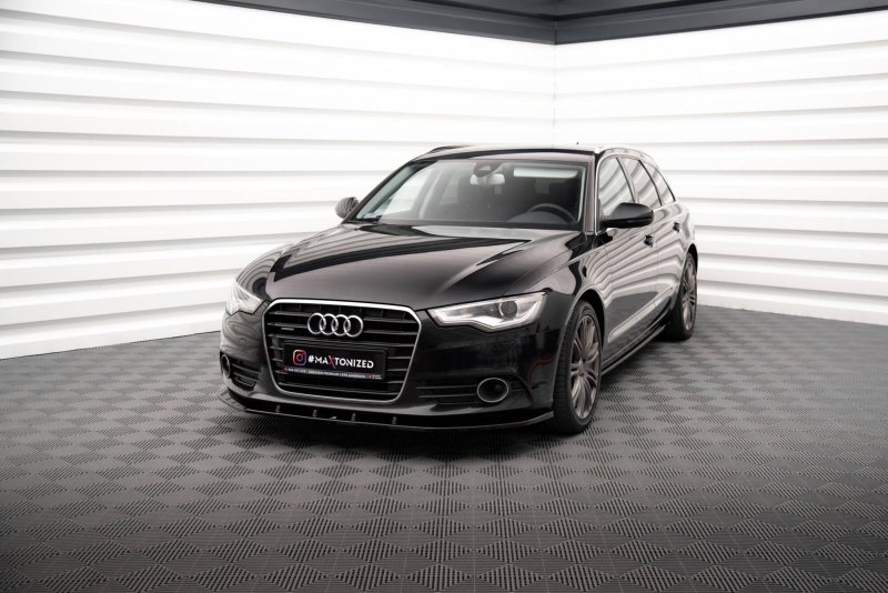 Maxton Front Ansatz V.3 Audi A6 C7 schwarz Hochglanz AU-A6-C7-FD3-G