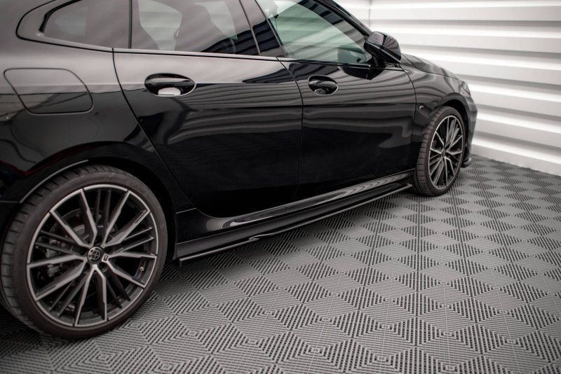Maxton Seitenschweller Ansatz für V.1 für BMW 2 Gran Coupe M-Paket / M235i F44 schwarz Hochglanz BM-2-44-MPACK-SD1-G