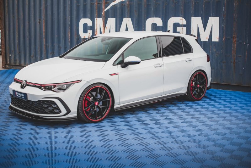 Maxton Seitenschweller Ansatz für Volkswagen Golf 8 GTI schwarz Hochglanz VW-GO-8-GTI-SD1-G