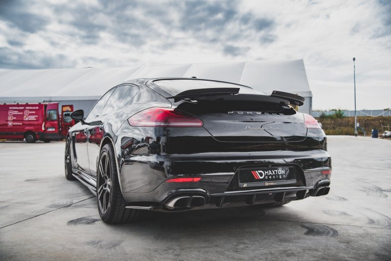 Maxton Diffusor Heck Ansatz für Porsche Panamera Turbo 970 Facelift schwarz Hochglanz PO-PA-970-T-RS1-G