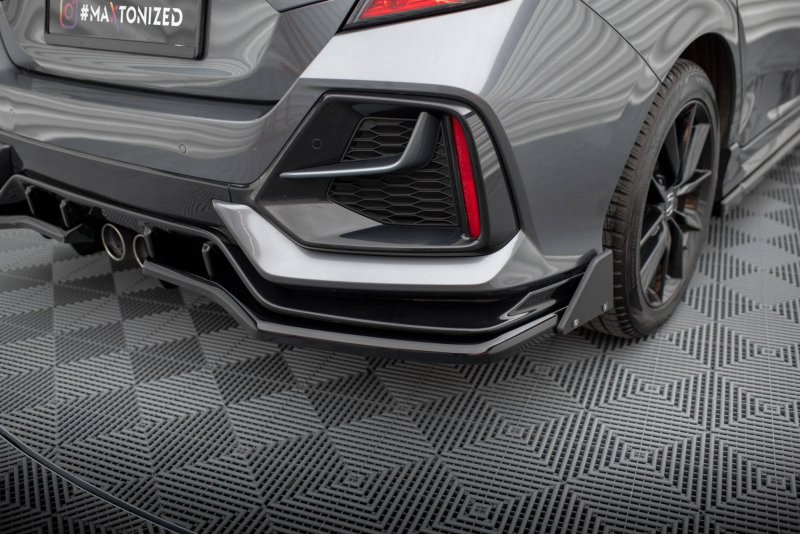 Maxton Mittlerer Diffusor Heck Ansatz DTM Look für + Flaps Honda Civic Sport Mk 10 Facelift HO-CI-10-SPORT-RSD1G+RD1G+RSF1B
