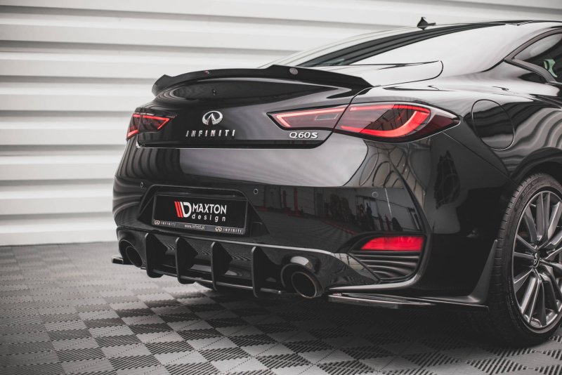 Maxton Street Pro Heckschürze für Infiniti Q60 S Mk2 INQ60S2CNC-RS1B+BRBI