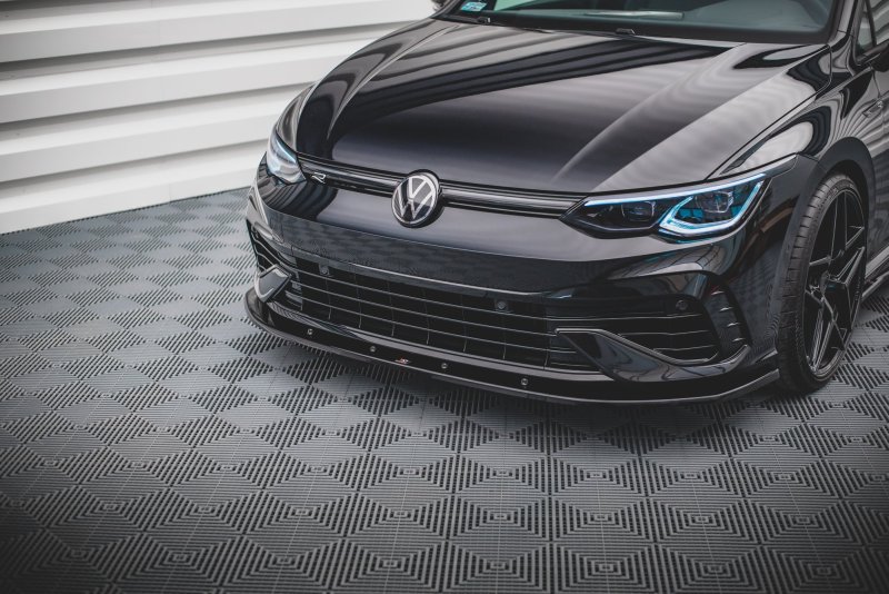 Maxton Front Ansatz V.1 für Volkswagen Golf R Mk8 schwarz Hochglanz VW-GO-8-R-FD1-G