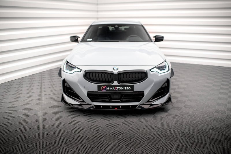Maxton Front Ansatz V.2 +Flaps für BMW 2 Coupe M-Paket / M240i G42 BM-2-42-MPACK-FD2G+FSF1B