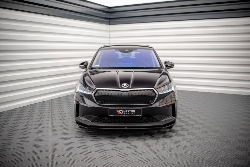 Maxton Front Ansatz V.1 für Skoda Enyaq iV schwarz Hochglanz SK-EN-1-FD1-G