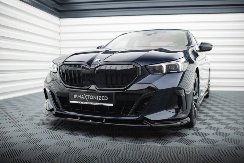 Maxton Front Ansatz V.1 BMW 5er / i5 M-Paket G60 schwarz Hochglanz BM-5-G60-MPACK-FD1-G